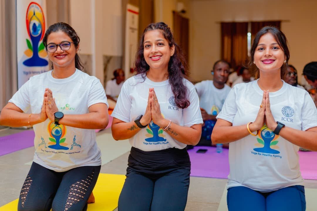 Over 150 yoga enthusiasts came together in Freetown to celebrate the 12th International Day of Yoga, embracing this year's theme,
