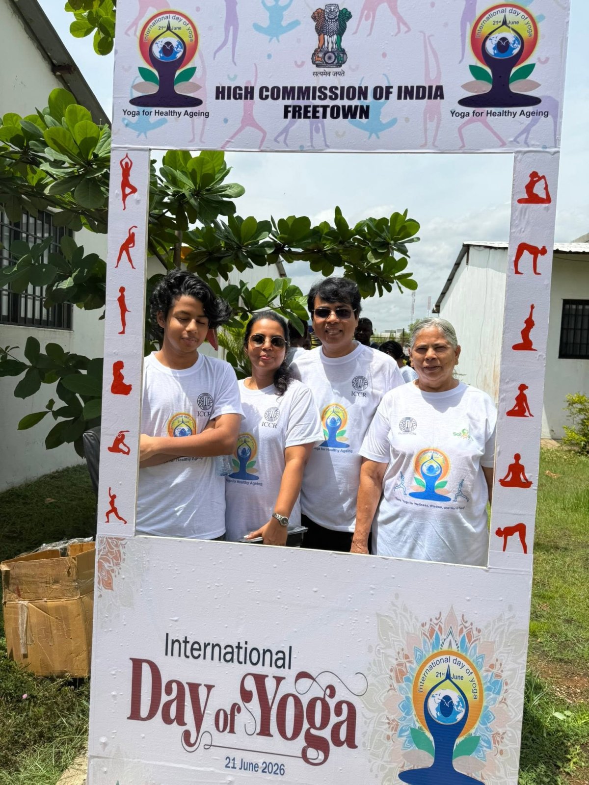 Over 150 yoga enthusiasts came together in Freetown to celebrate the 12th International Day of Yoga, embracing this year's theme,