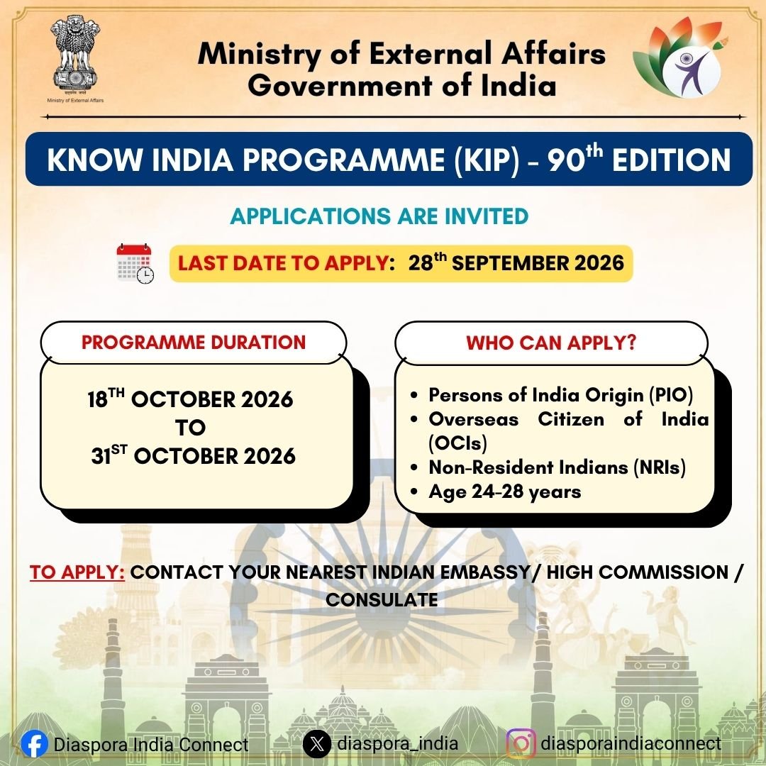 What's New - 90th Edition of Know India Programme (KIP)